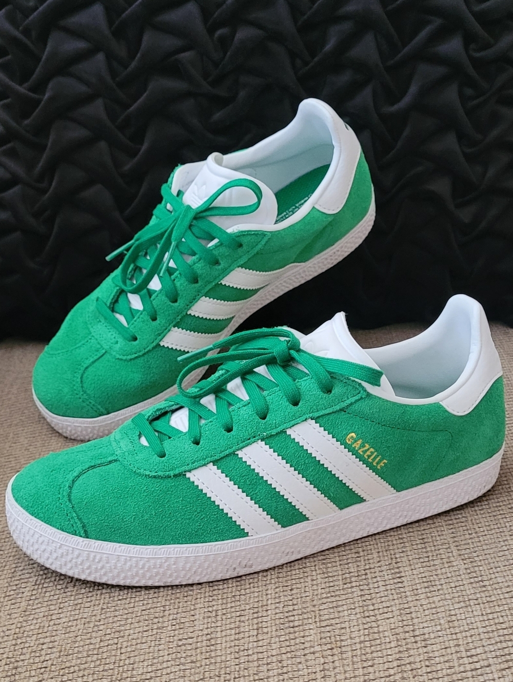 ADIDAS GAZELLE YOUTH GREEN WHITE SNEAKERS